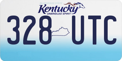 KY license plate 328UTC