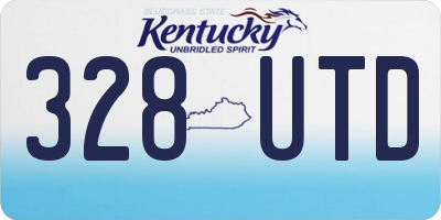 KY license plate 328UTD