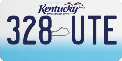 KY license plate 328UTE