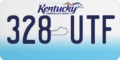 KY license plate 328UTF