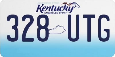 KY license plate 328UTG