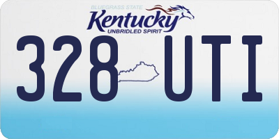 KY license plate 328UTI