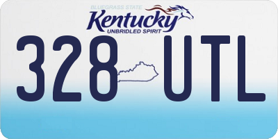 KY license plate 328UTL
