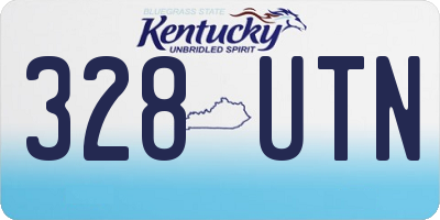 KY license plate 328UTN
