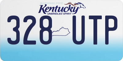 KY license plate 328UTP