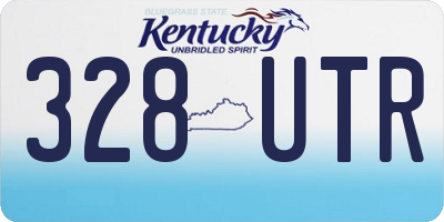 KY license plate 328UTR