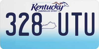 KY license plate 328UTU