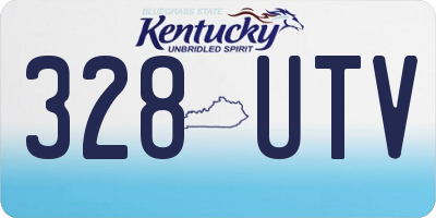 KY license plate 328UTV