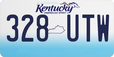 KY license plate 328UTW