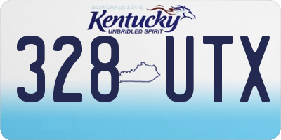 KY license plate 328UTX
