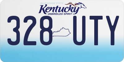 KY license plate 328UTY
