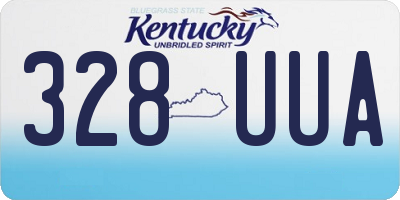 KY license plate 328UUA