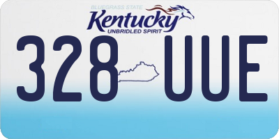 KY license plate 328UUE