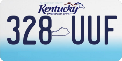 KY license plate 328UUF