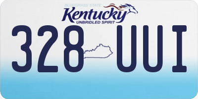 KY license plate 328UUI