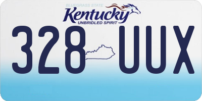 KY license plate 328UUX