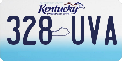 KY license plate 328UVA