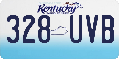 KY license plate 328UVB