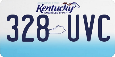 KY license plate 328UVC