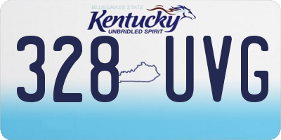 KY license plate 328UVG