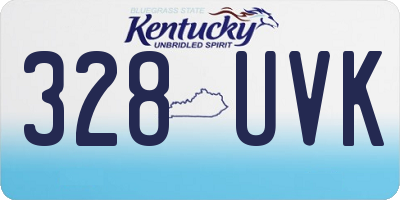 KY license plate 328UVK