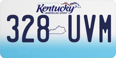 KY license plate 328UVM