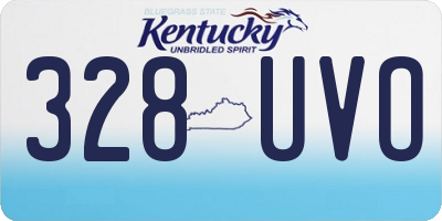 KY license plate 328UVO