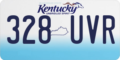 KY license plate 328UVR