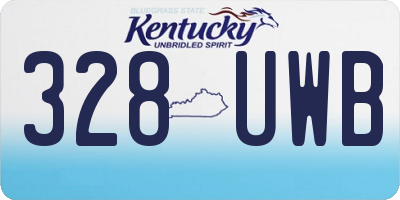 KY license plate 328UWB