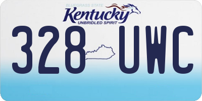 KY license plate 328UWC