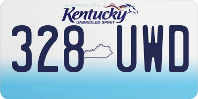 KY license plate 328UWD