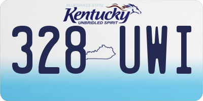KY license plate 328UWI