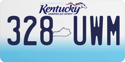 KY license plate 328UWM