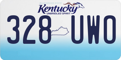 KY license plate 328UWO