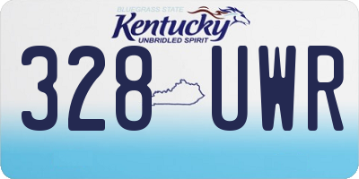 KY license plate 328UWR