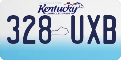 KY license plate 328UXB