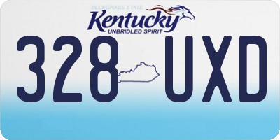 KY license plate 328UXD
