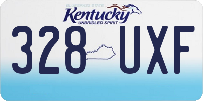 KY license plate 328UXF