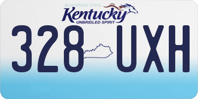 KY license plate 328UXH