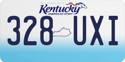 KY license plate 328UXI