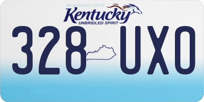 KY license plate 328UXO