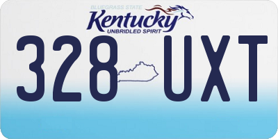 KY license plate 328UXT