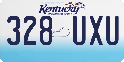 KY license plate 328UXU