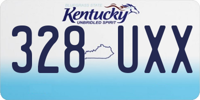 KY license plate 328UXX