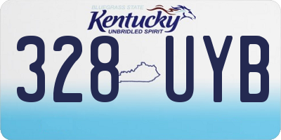 KY license plate 328UYB