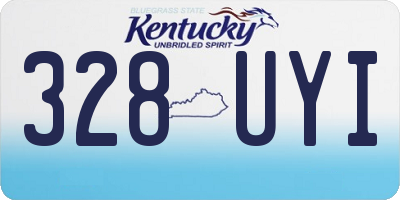 KY license plate 328UYI
