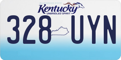 KY license plate 328UYN
