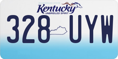 KY license plate 328UYW