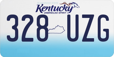 KY license plate 328UZG