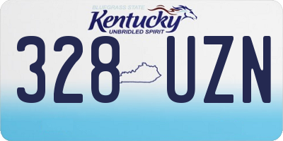 KY license plate 328UZN